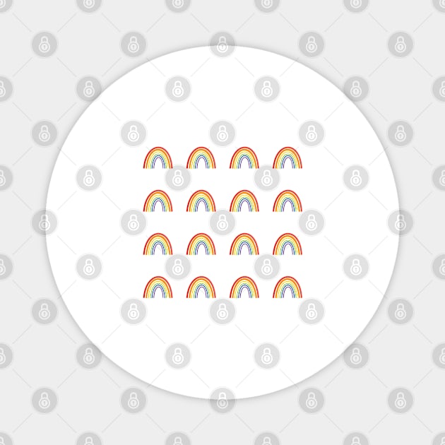 Pride Organic Rainbow Pattern Magnet by InspireMe